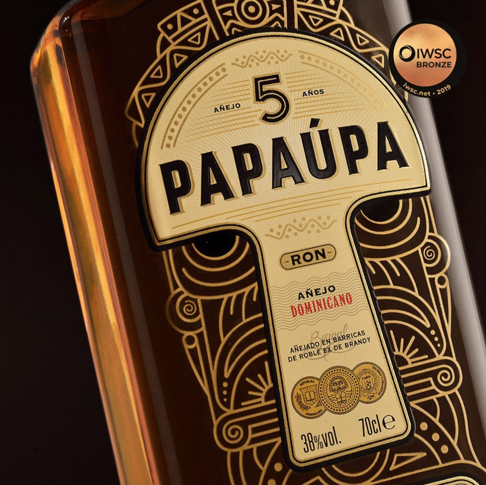 Ron papaupa Dominicano 5 años envejecido en botella de 70cl