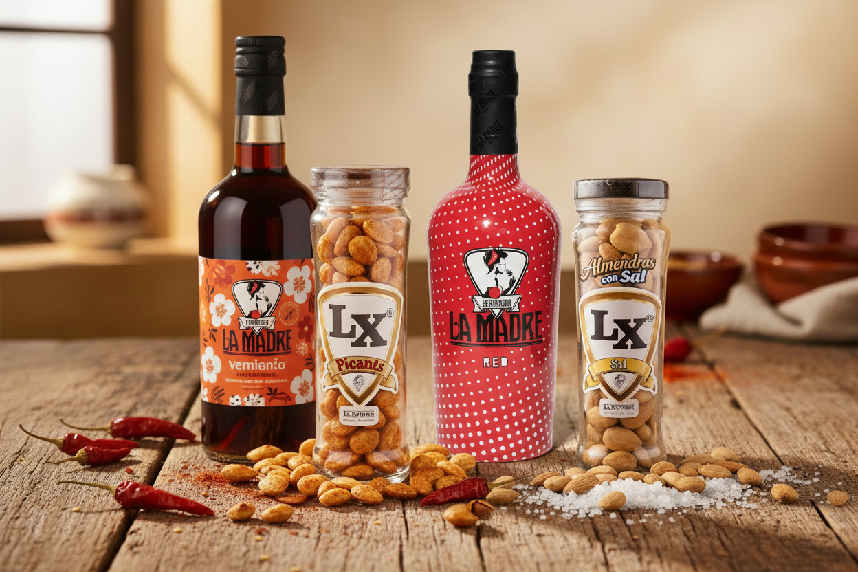 APERITIF PACK | Xertense Orange & La Madre Vermouth + Spicy Almonds and Salted Almonds